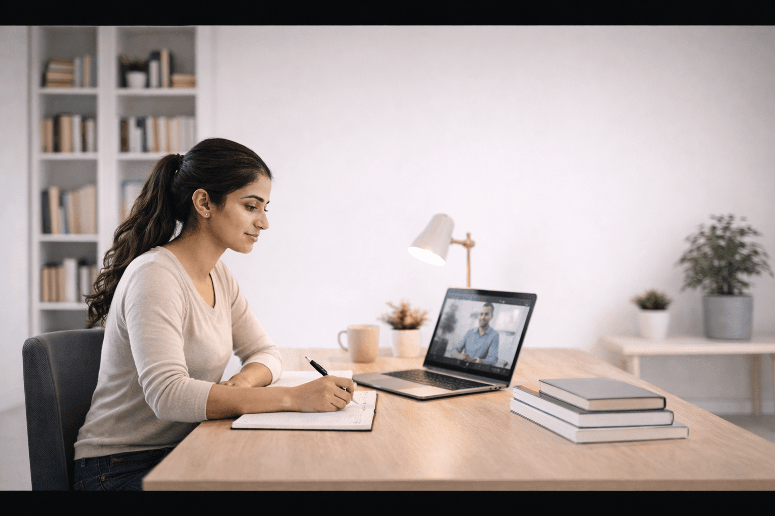 Developer coding at a desk